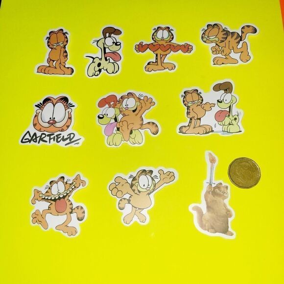 3/$20 brand new 10x waterproof garfield stickers - Picture 1 of 1